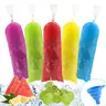 120Pcs Ice Pop Bags with Silicone Funnel, Disposable Ice Cream Mold Bags for Bolis, Yogurt and Homemade Popsicles