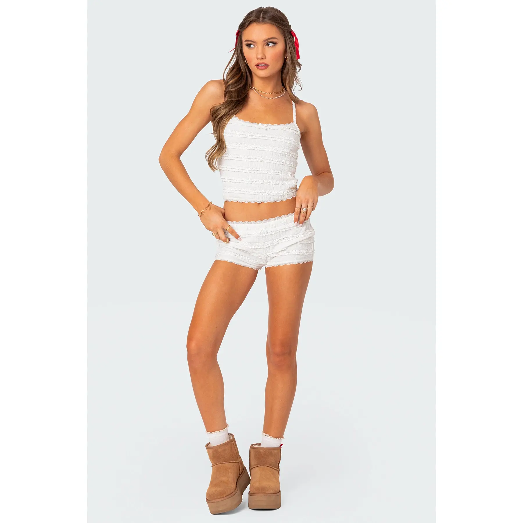 Lucy Ruffled Lace Shorts Lucy Ruffled Lace Shorts