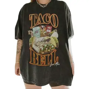 Taco Bell 90's Bootleg Tee For Women, man Streetwear Casual Tropical Tee vintage shirts
