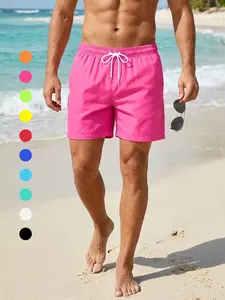 Men's Summer Beach Shorts, Casual Board Shorts with Triangle Mesh Lining, 2 Side Pockets, 1 Back Pocket, breathable swim shorts, Swimwear Swimsuit Beachwear Bathing Suit Swim Trunks