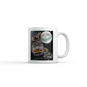 Alligators In Space Mug Funny Sarcastic Gator Graphic Novelty Coffee Cup - 11oz Funny Coffee Mugs Ceramic Printed Drinkware Cup
