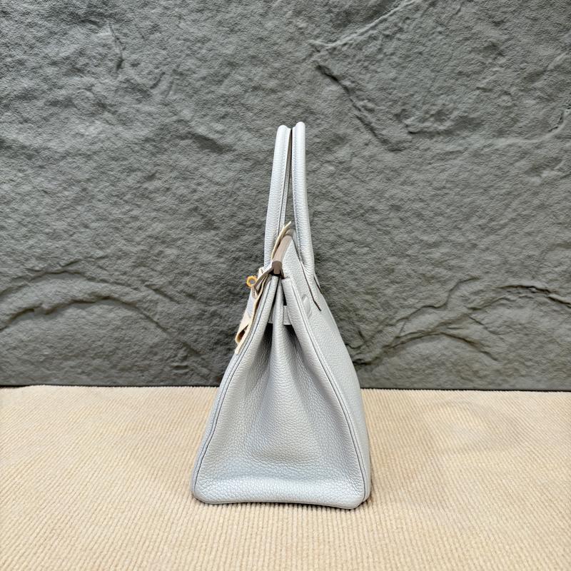 Pre-owned HERMÈS Leather tote bags Hermes Birkin 30 Togo 80 Pearl Grey (zbbb0918a9)