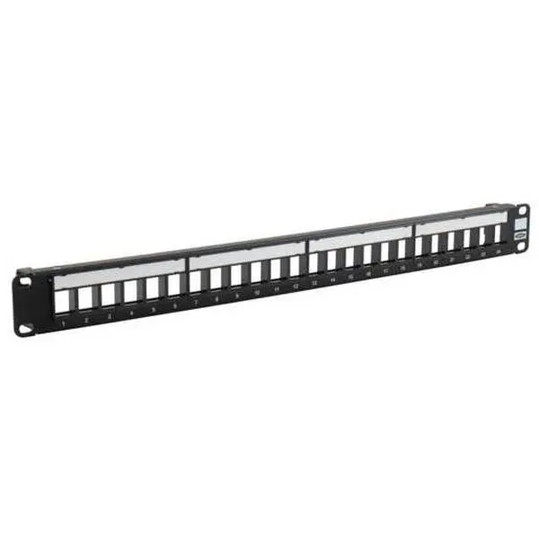Hubbell HPJ24 24 Port UDX-Series Shielded Patch Panel, 1 Rack Units - 1.75 in.