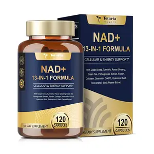 NAD+ Supplement with Nicotinamide Riboside, Resveratrol, Quercetin & Betaine - Daily Dietary Supplement - 120 Capsules