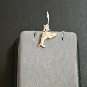 14k gold reversible pendant