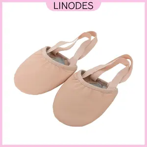 Linodes Leather Pirouette Half Sole Ballet Dance Shoe Turning Shoes for Women Leather Pirouette Dance Shoe Skin Friendly
