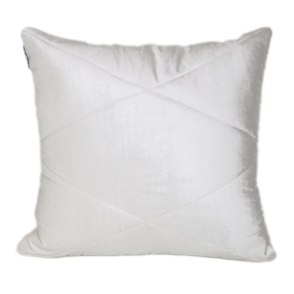 Parkland Collection PILL21286P Koko Transitional White Square Soft Fabric Cushion Throw Pillow, 50% Viscose, Diamond Stitch, Woven Finish, for Indoor Use, Cotton