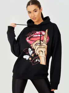 Respect All Trust Drawstring Hoodie - Black Long Sleeve Graphic Hoodie with Unique Design and Drawstring Feature