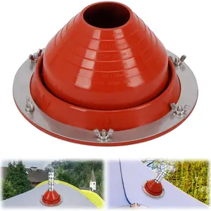 Stove Jack Kit for Tent - 3 to 6 1/4inch High Temperature Resistant Chimney Duct Sealing Kit for Stove, Yurt, Frontier, Compatible with Triple Wall Pipe Sections