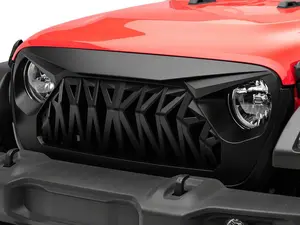 RedRock Deep Woods Grille; Matte Black (18-25 Jeep Wrangler JL w/o TrailCam)