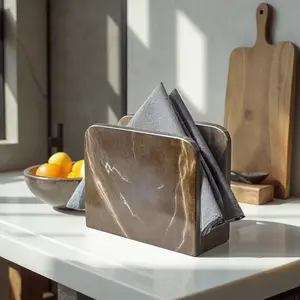 Napkin Holder Handmade Marble Dining Table Napkins Holder Utensils Organiser Traditional Boxes