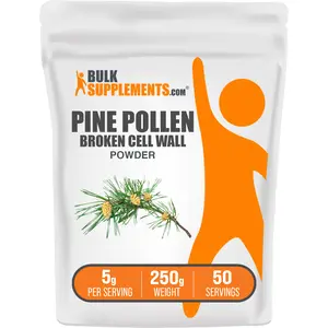 BulkSupplements - Pine Pollen Powder - Healthy Skin - Immune - 250g - 5g per Serving