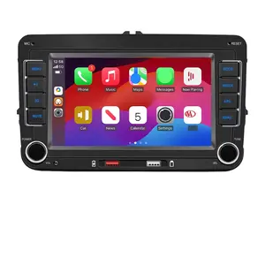 Bileeko 7 Inch 2din HD Car Audio Video Host, Compatible with Volkswagen Seat Skoda Passat Golf Polo, Supports Airplay Carplay Android Auto