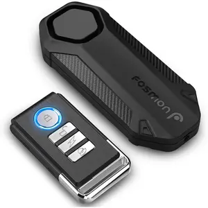 Fosmon 113db Bike Alarm with Remote, Motion Sensor Bicycle SOS Alarm, IP65 Waterproof Anti Theft Alarm System, Wireless Siren for E-Bike, Motorcycle, Scooter, Cart, Trailer
