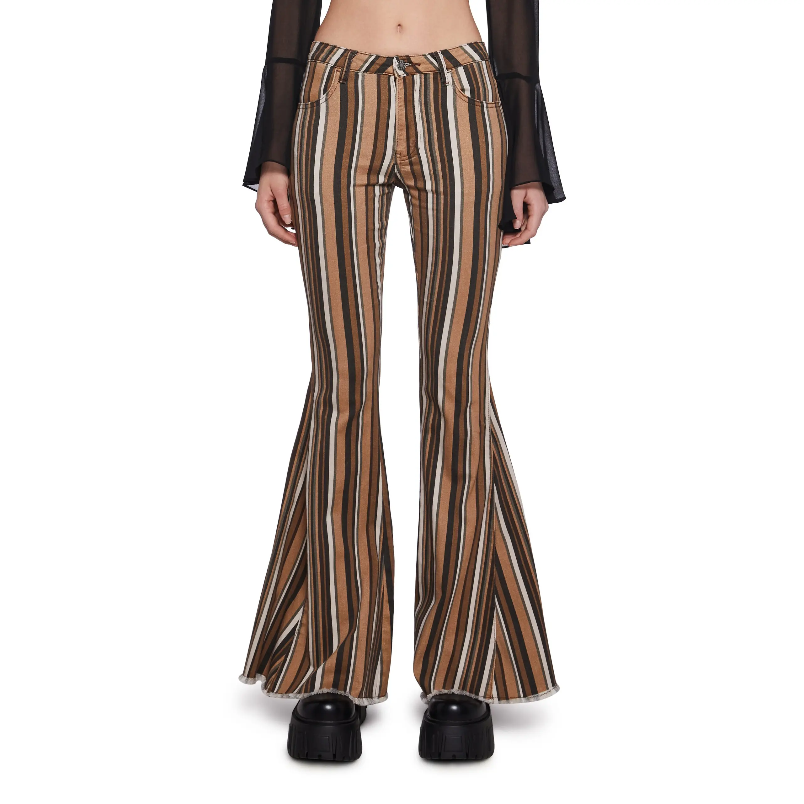 Vinyl Vibes Pinstripe Trousers