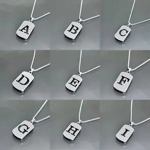 Stainless Steel Name Necklace for Men Women Couples Personalized Custom Initials Jewelry Minimalist Fashion Accessories Unisex Unique Design