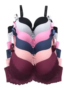 Women's Everyday T-Shirt Bras 6 Pack Underwire Full Coverage Bra with Lace