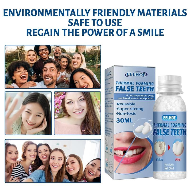 【2 pcs】temporary tooth replacement kit, moldable dentures, providing immediate and confident smiles, denture