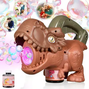 Dinosaur Bubble Machine for Kids, Automatic Bubble Blower with Colorful Lights, Handheld Outdoor Summer Bubble Toy for Boys Girls Ages 3–8 Birthday Party Gift tiktokshopspringglowup