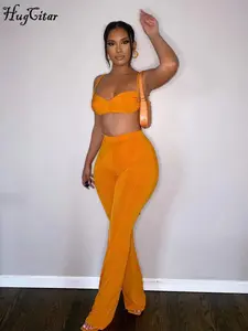 Ribbed Flare Pants Set