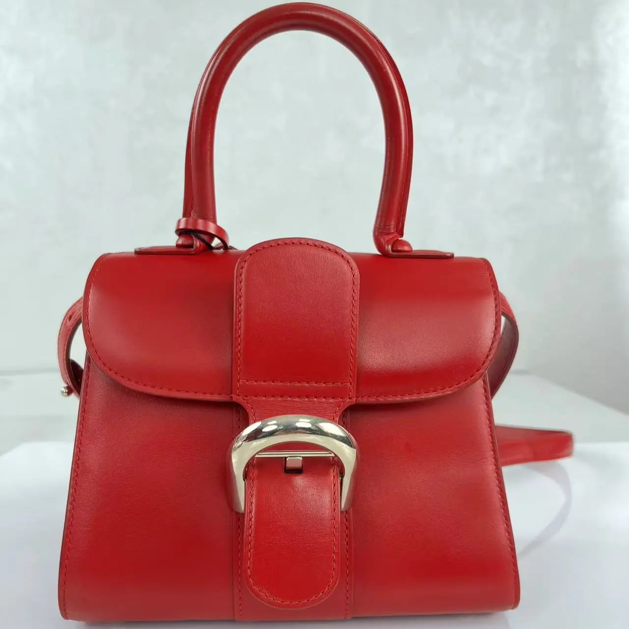 Pre-owned delvaux Calfskin Shoulder Bags Brillant Red Shoulder Bag 33019723