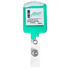 Alani Nu Retractable Badge Reel - Transfusion RN Lpn IV Bag with 24” Retractable Cord, Lanyard ID Pull, MRI Safe, Available in Clear, Black, and White