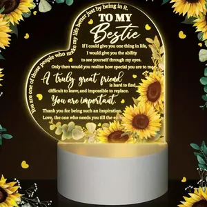 Flower Design Christian LED Night Light, Inspirational Religious Mothers Day Gift Ideas for Women, Bedroom Accessories Room Decor for Birthday Holiday Tabletop Home & Festive Decor Supplies