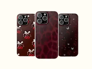 Burgundy Phone Case, Dark Red Elegant Cover for iPhone 17 16 15 14 13 12 11 Samsung Galaxy S25 S24 S23 S22 S21