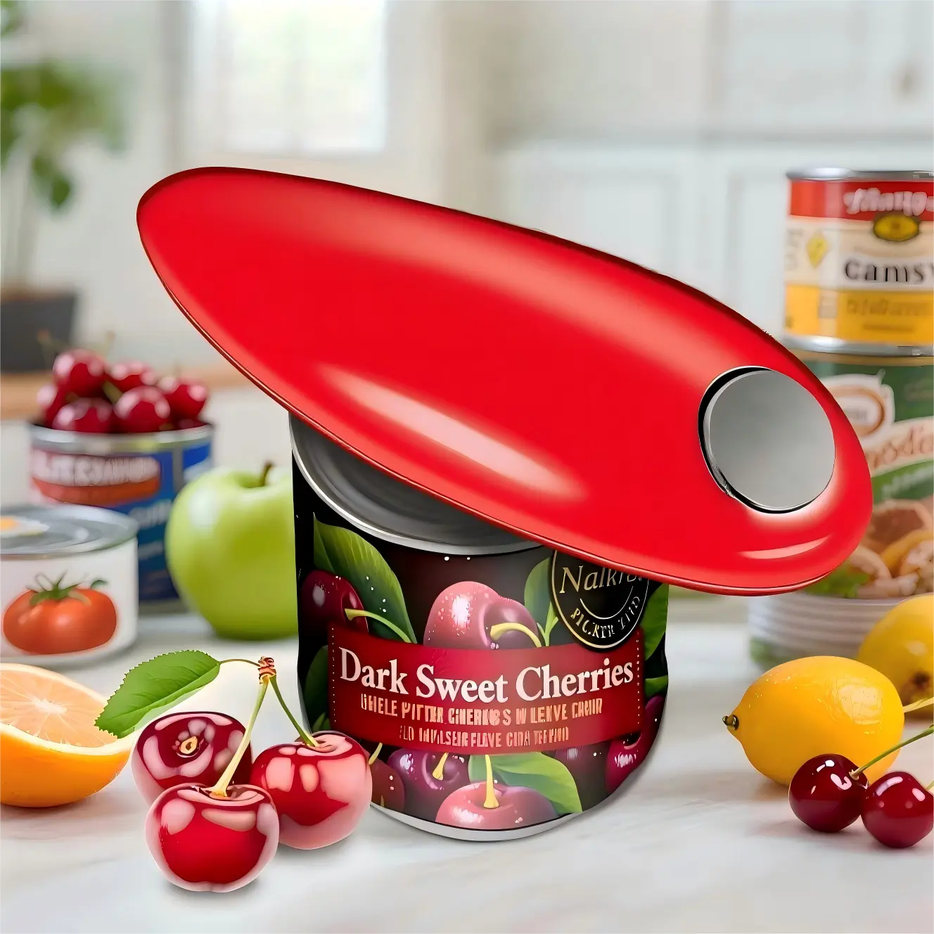 1-Touch Electric Can Opener - Smooth Edge Automatic Kitchenware, Free Handheld Electric Can Opener for Home Kitchen Use