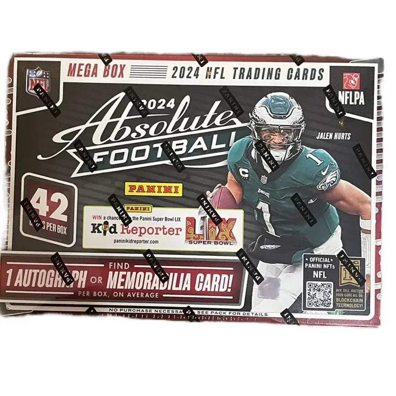 Panini Absolute 2024 NFL Mega Box - 42 Cards per Box, Includes Super Bowl 42 Card, Find 1 Autograph Card per Box on Average Authentic Guaranteed football