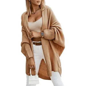 Oversized Cardigans for Women Fall 2025 Trendy Open Front Batwing Sleeve Long Cardigan Sweaters