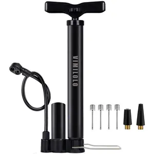 Bicycle Pump, Bike Pump with Gauge Inflator for Presta and Schrader Valve Tire Pumps for Bike Pumps