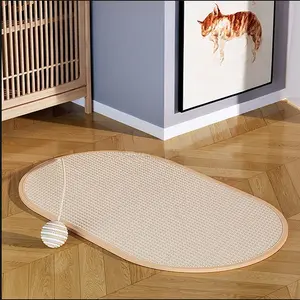 Durable Sisal Cat Scratcher | Sofa-Safe Design | with Bonus Cat Toys & Cushion | Pet Furniture Protector | Cute Kitty Scratching Board