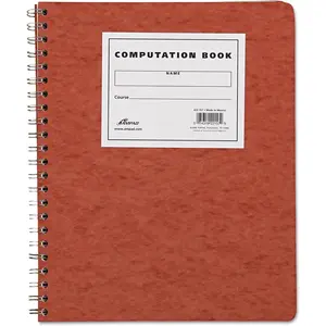 Ampad Computation Book, 4x4 Quad Ruled, 76 Sheets, 113/4" x 91/4"