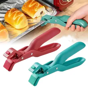 Multifunctional Heat Resistant Dish Holder Set, & Clips for Bowls Plates Pots, Kitchen Organizer Tool, Kitchen Utensils Gadgets, 2-Pack