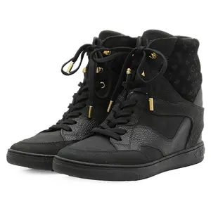 Pre-owned Louis Vuitton Suede Small Leather Goods Monogram Leather Sneakers