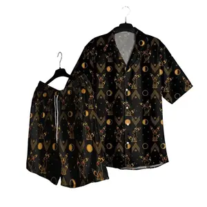 Shadow Blacky  PKM Hawaii Set Hawaiian Shirt, Hawaiian Short - For All Ages Palm Tree Anime Manga Shirt Video Game Gifts Summer Beach Tropical Floral Aloha