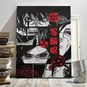 Uchiha Clan Sharingan Poster Unframed - Sasuke & Itachi Wall Art | Naruto Manga-Inspired Design