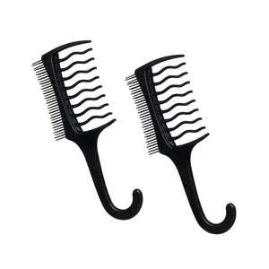 RED by KISS Waveup Duo Comb - Shampoo to Finish Detangling Comb for Smooth Styling