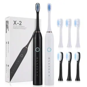 Electric Toothbrush, 1 Box Rechargeable Sonic Teeth-Cleaning Toothbrush with Brush Heads, Rechargeable Electronic Toothbrushes, Intelligent Deep-Cleaning Toothbrush for Adults