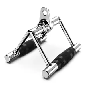 Synergee Double D Handle Cable Attachment – Home Gym Accessory for Cable Machine Close Grip V Bar Grip for Weight Workout