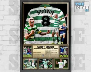 Celtic FC Legend Scott Brown Football Poster