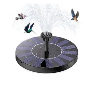 Solar Fountain, Solar Powered Bird Bath Fountain Pump, Outdoor Watering Submersible Pump for Pond, Pool, Garden, Fish Tank