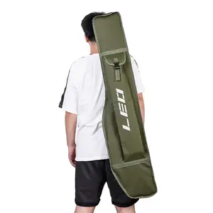 Single Layer Large Belly Fishing Rod Bag, Portable Foldable Fishing Rod Carrier for Sea Fishing and Wild Fishing