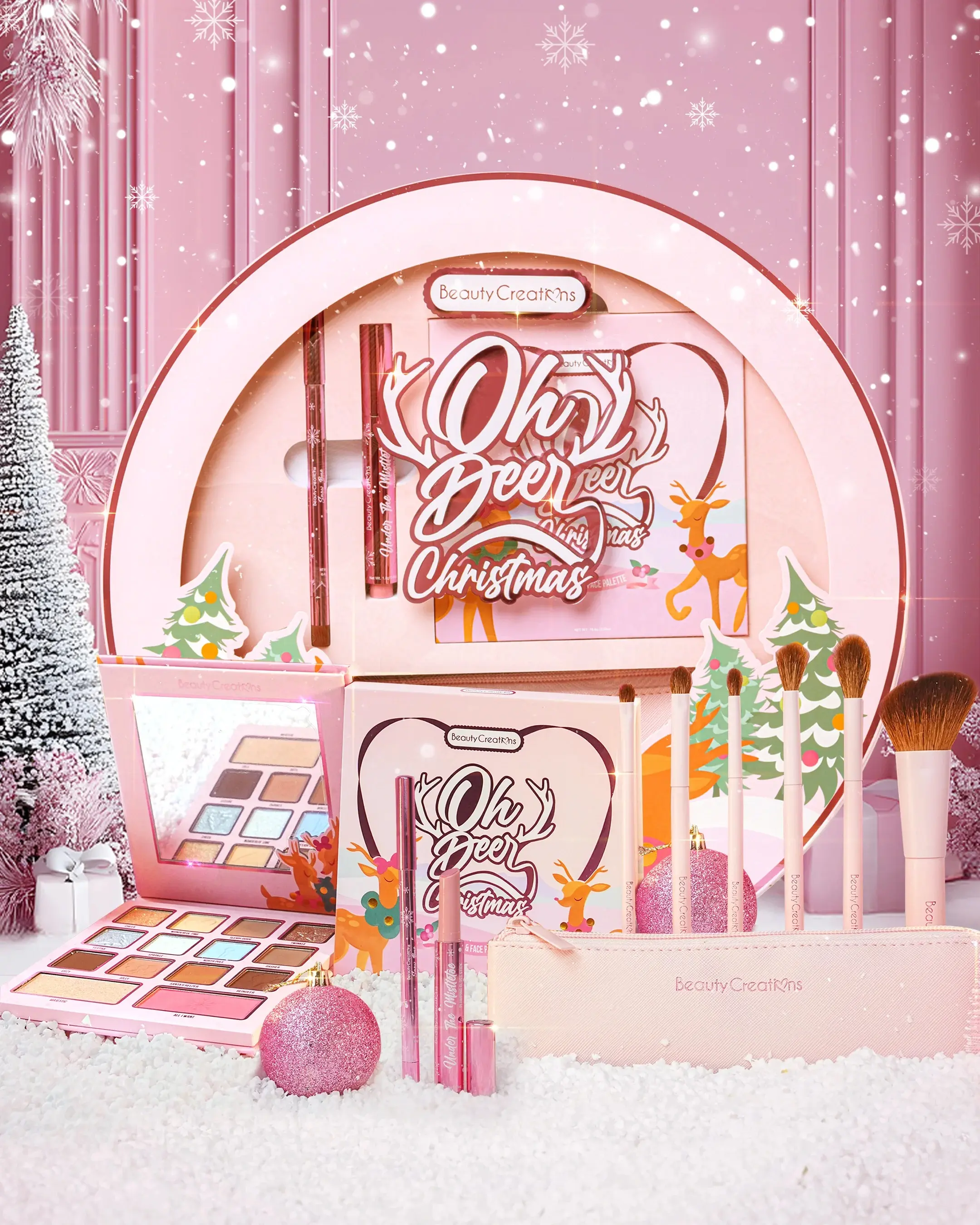 Beauty Creation Oh Deer Christmas Collection Makeup Set Brush Gift