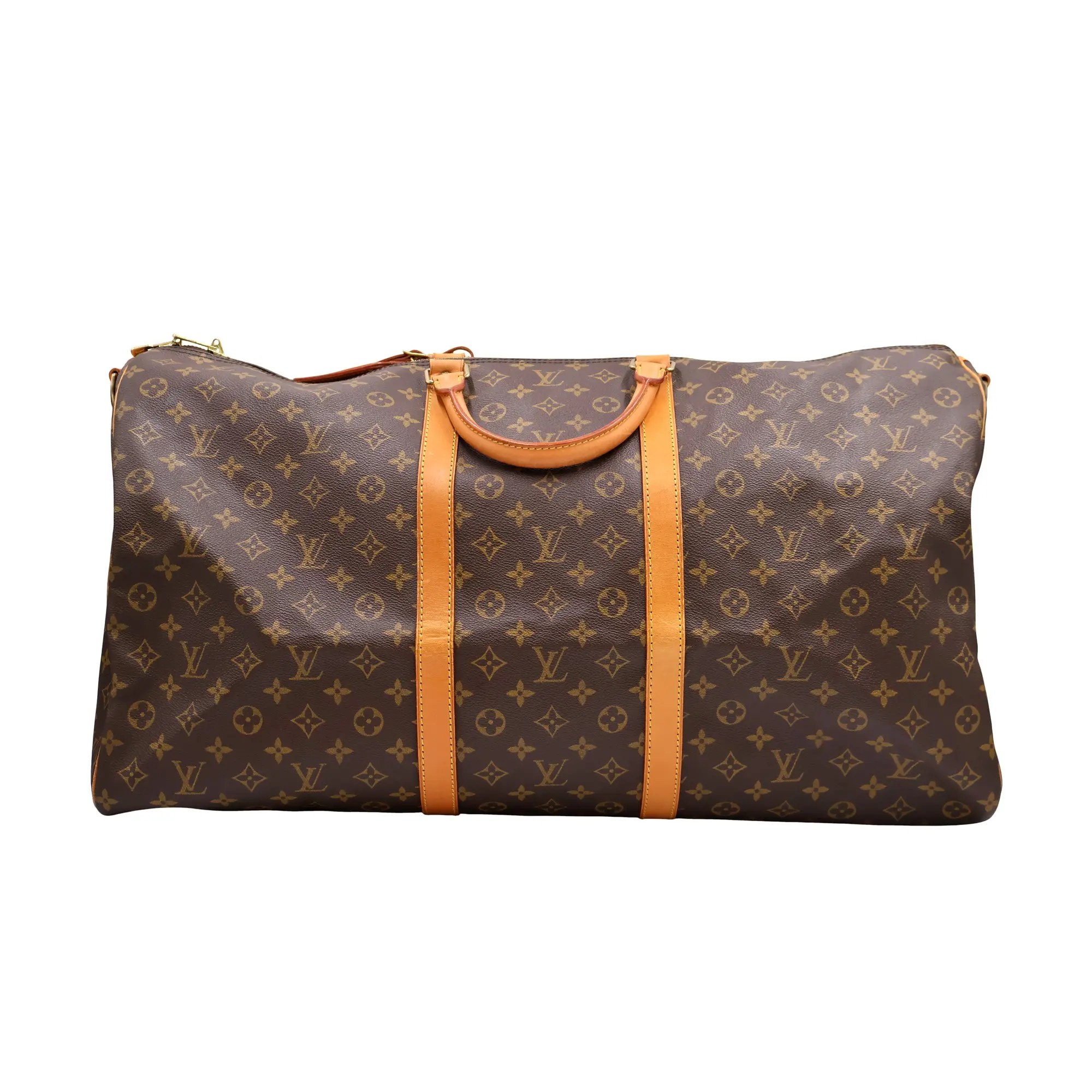 Pre-owned Louis Vuitton coated canvas travel bags Monogram Canvas Keepall 60 Bandouliere Travel Bag VI1903 (4900000221855)