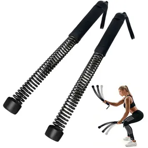 Ranbro Cordless Battle Ropes for Home Gym, Weighted Ropeless Training Ropes for Men & Women, No-Jump HIIT Full-Body Workout for Core & Abs, Portable High-Intensity Cardio Arm Exerciser, Space-Saving Indoor Exercise Gear SummerVibes