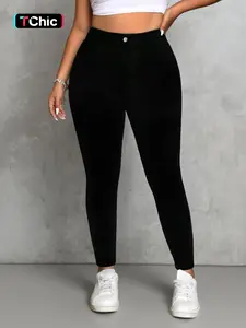 Women's Plus Size Elastic Denim Jeans, Slim Fit, Stretchy Fabric, Casual Basic Fashion, All Seasons, Daily Wear, Everyday, Comfortable Jeans, Pants