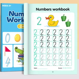 Young children connect the daily clock in digital red, children's dot matrix pen control copy training practice posts, is the best teaching assistant for cross-border young children's connection writing enlightenment, Tracing Preschool Books