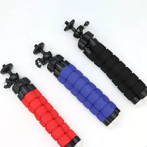 Blue Three-Color Phone Tripod, Flexible Sponge Octopus Mini Tripod, iPhone 14 Camera Tripod, Lazy Phone Holder Clamp Seat, Photography Camera Accessories
